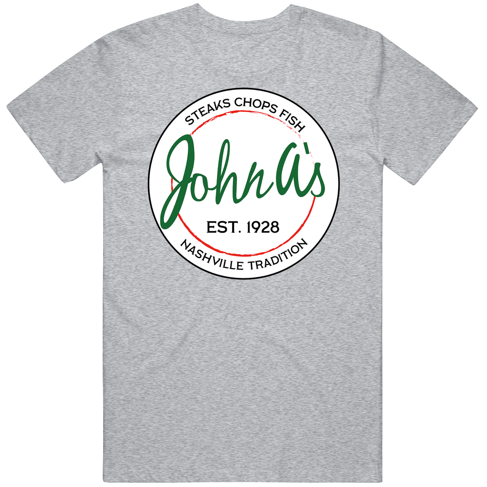 John A's Nashville Tennessee Top Restaurants Food Fan Lover Foodie Mens Soft Cotton Tee T Shirt