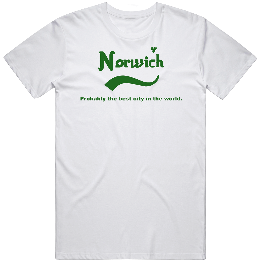 Norwich Probably The Best City In The World Carlsberg Beer Slogan Mens Soft Cotton Tee T Shirt Norwich Probably The Best City In The World Carlsberg Beer Slogan Mens Soft Cotton Tee T Shirt
