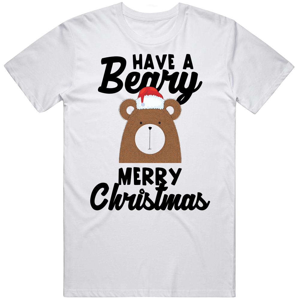 Have A Beary Merry Christmas Bear Mens Soft Cotton Tee T Shirt Have A Beary Merry Christmas Bear Mens Soft Cotton Tee T Shirt