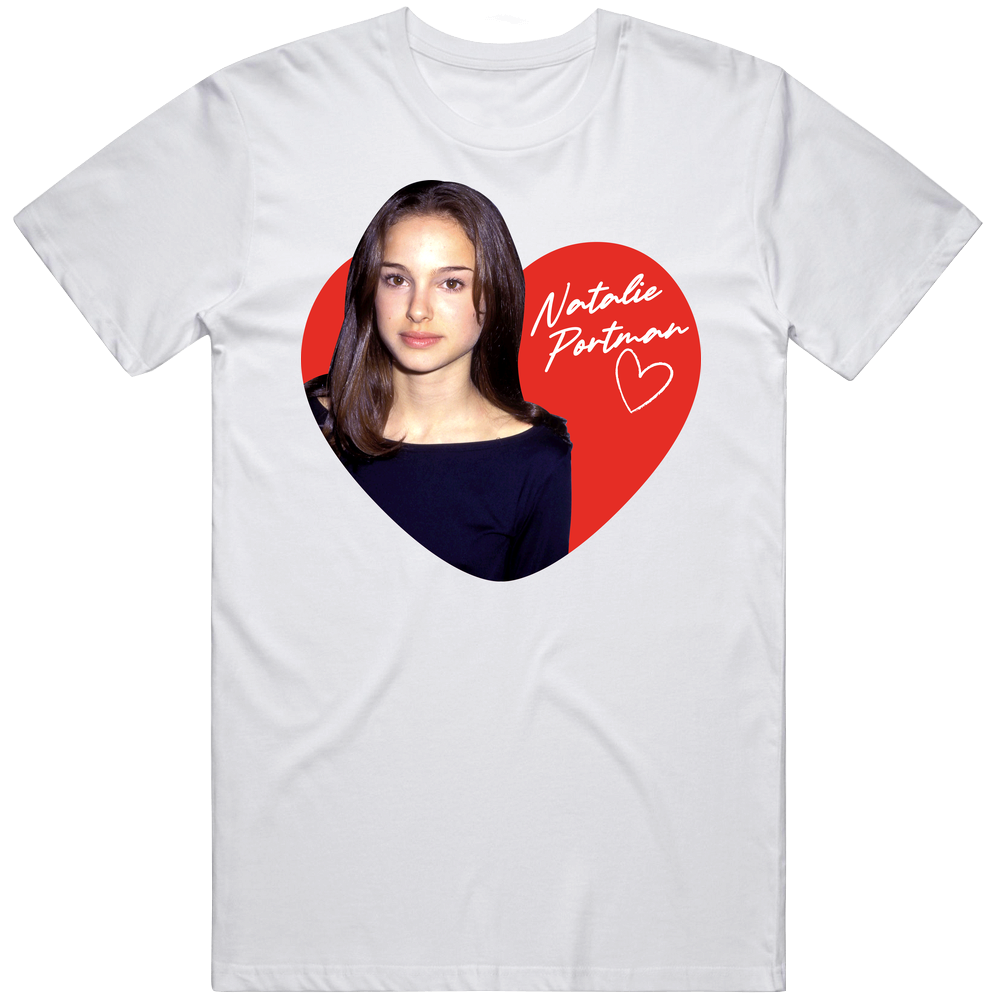 Natalie Portman 90s Movie Tv Stars Heartthrob Fan Mens Soft Cotton Tee T Shirt Natalie Portman 90s Movie Tv Stars Heartthrob Fan Mens Soft Cotton Tee T Shirt