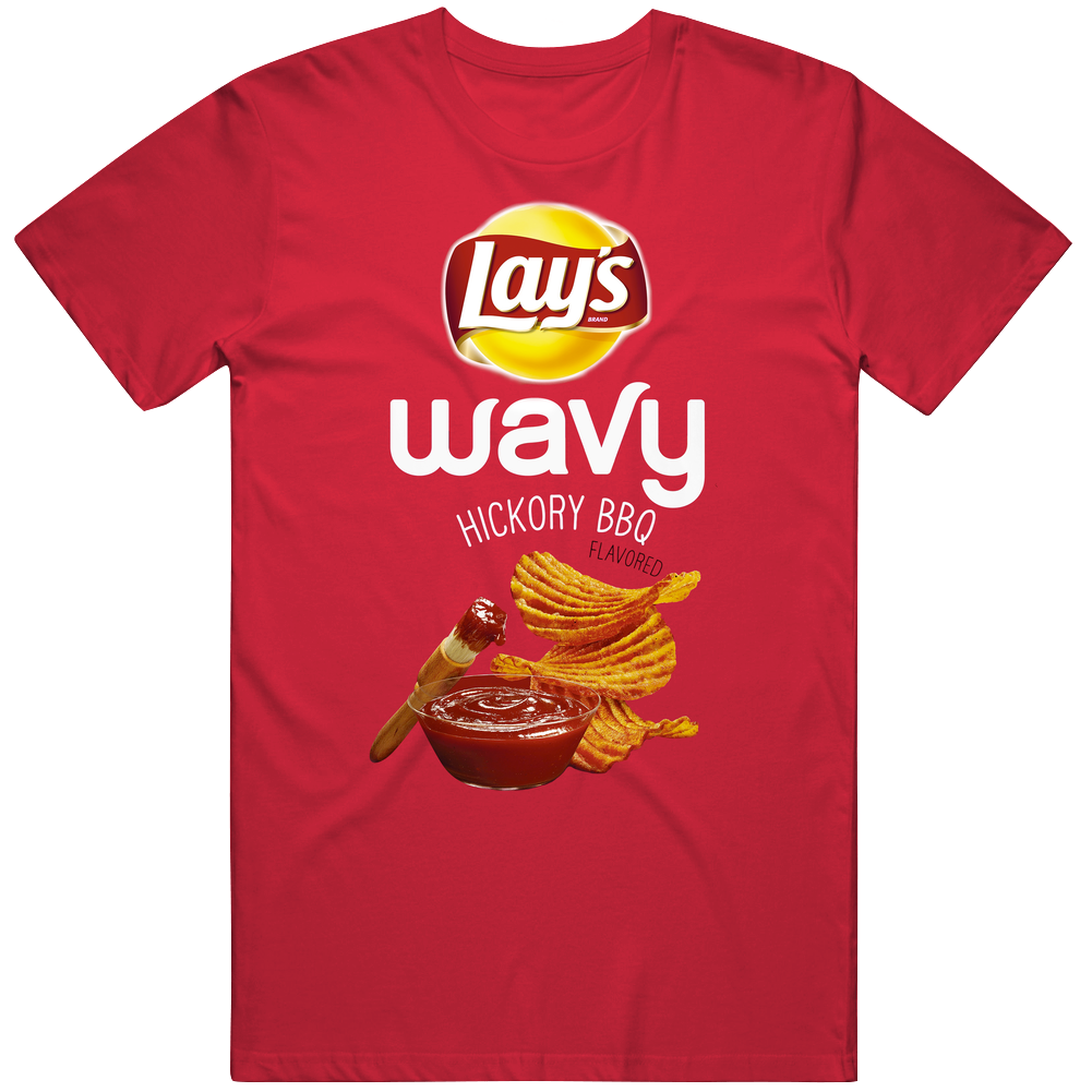 Lay's Wavy Hickory Bbq Potato Chips Bag Costume Mens Soft Cotton Tee T Shirt Lay's Wavy Hickory Bbq Potato Chips Bag Costume Mens Soft Cotton Tee T Shirt