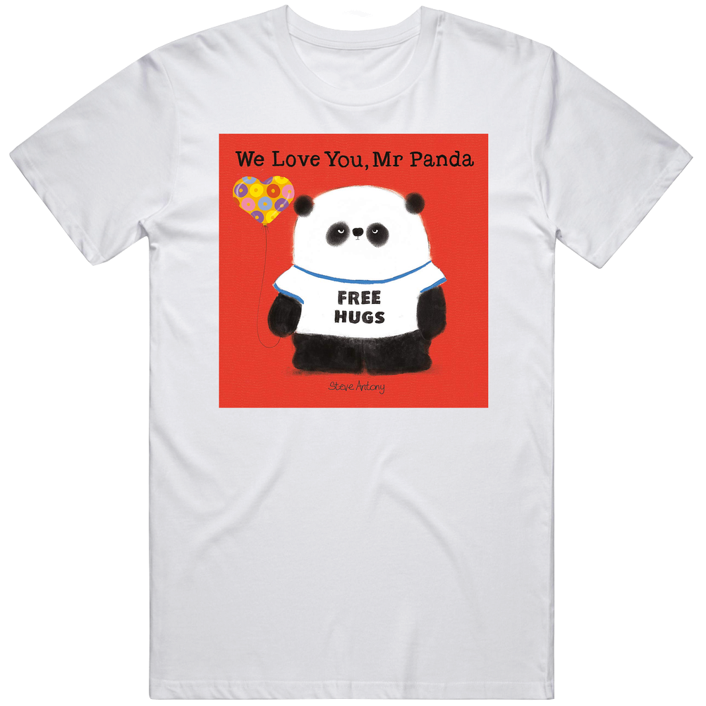 We Love You Mr Panda Classic Children's Storybook Cover Mens Soft Cotton Tee T Shirt We Love You Mr Panda Classic Children's Storybook Cover Mens Soft Cotton Tee T Shirt