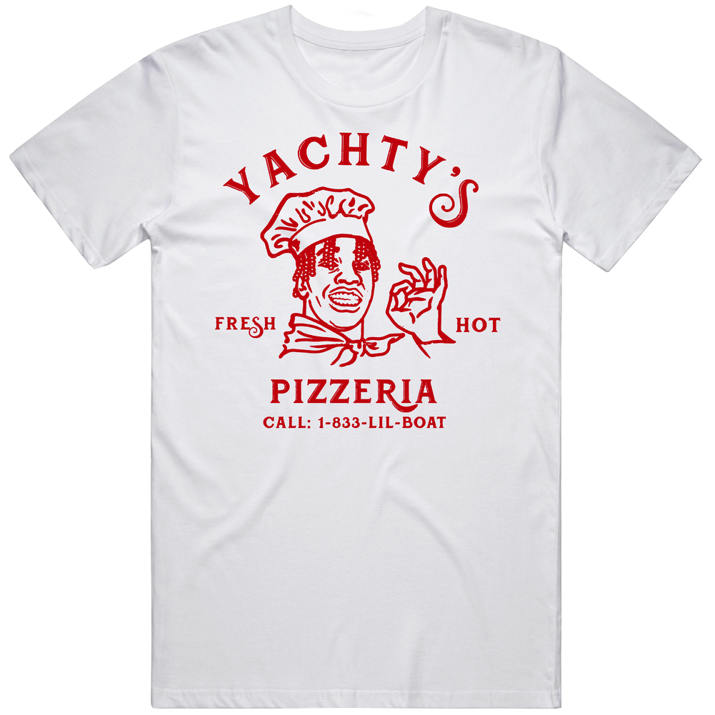 Yachty's Pizza Food Fan Mens Soft Cotton Tee T Shirt Yachty's Pizza Food Fan Mens Soft Cotton Tee T Shirt