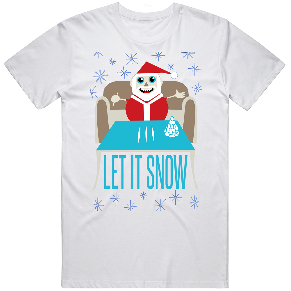 Walmart Let It Snow Snowman Ugly Sweater Parody Christmas Party Mens Soft Cotton Tee T Shirt Walmart Let It Snow Snowman Ugly Sweater Parody Christmas Party Mens Soft Cotton Tee T Shirt