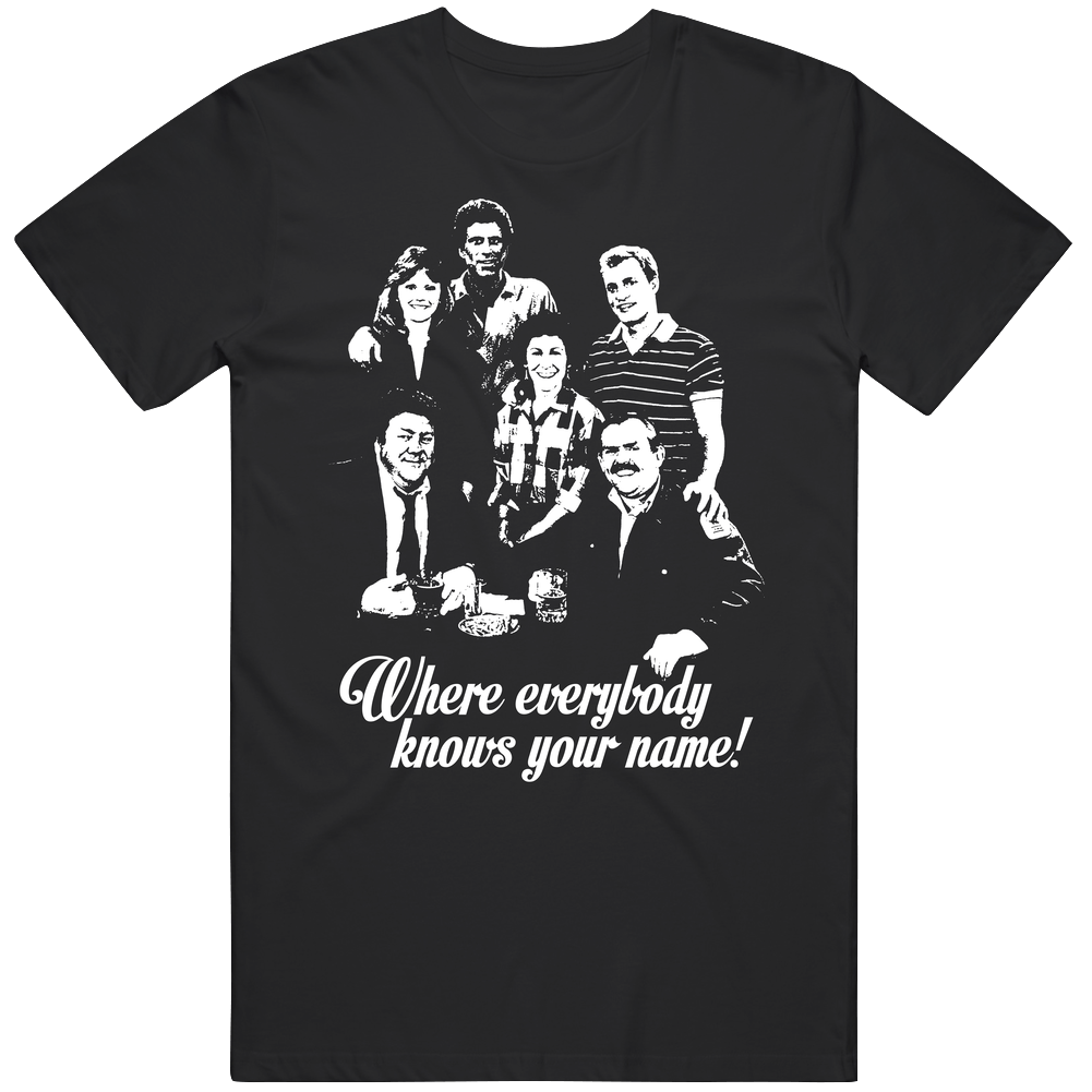 Cheers Where Everybody Knows Your Name Retro Tv Show Mens Soft Cotton Tee T Shirt Cheers Where Everybody Knows Your Name Retro Tv Show Mens Soft Cotton Tee T Shirt