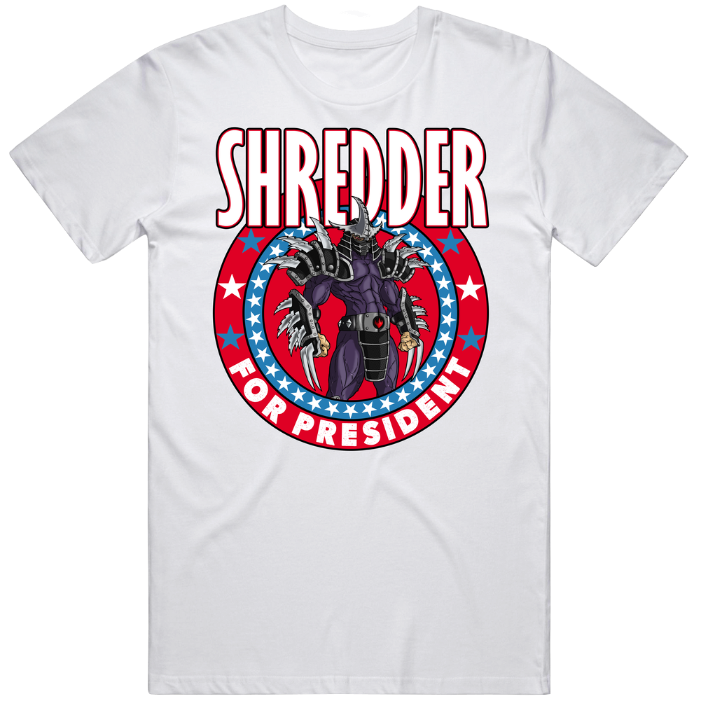 Shredder Ninja Turtles For President Tv Show Villain Fan Mens Soft Cotton Tee T Shirt Shredder Ninja Turtles For President Tv Show Villain Fan Mens Soft Cotton Tee T Shirt