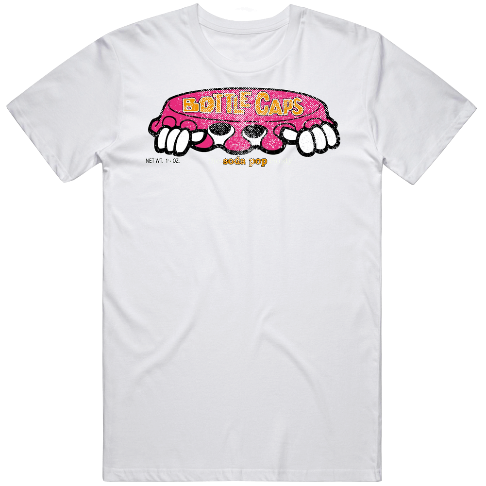 Bottle Caps The Soda Pop Candy Retro Ad Worn Look Mens Soft Cotton Tee T Shirt Bottle Caps The Soda Pop Candy Retro Ad Worn Look Mens Soft Cotton Tee T Shirt