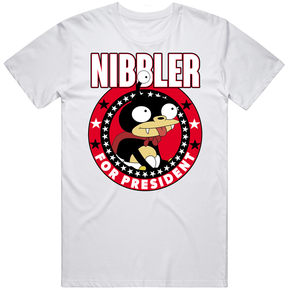Nibbler For President Futurama Adult Cartoon Character Campaign Parody Tv Show Fan Mens Soft Cotton Tee T Shirt Nibbler For President Futurama Adult Cartoon Character Campaign Parody Tv Show Fan Mens Soft Cotton Tee T Shirt