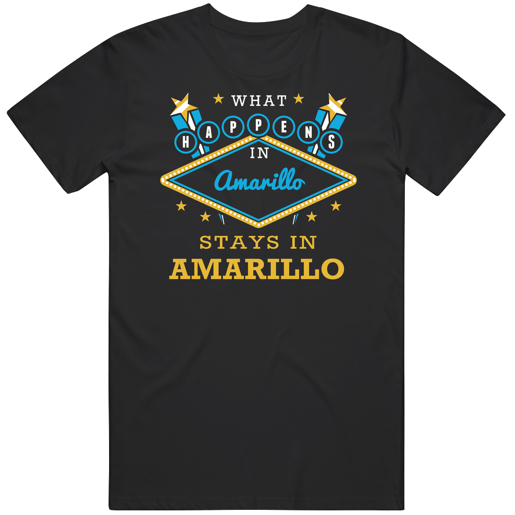 What Happens In Amarillo Stays In Amarillo Vegas Parody Mens Soft Cotton Tee T Shirt What Happens In Amarillo Stays In Amarillo Vegas Parody Mens Soft Cotton Tee T Shirt