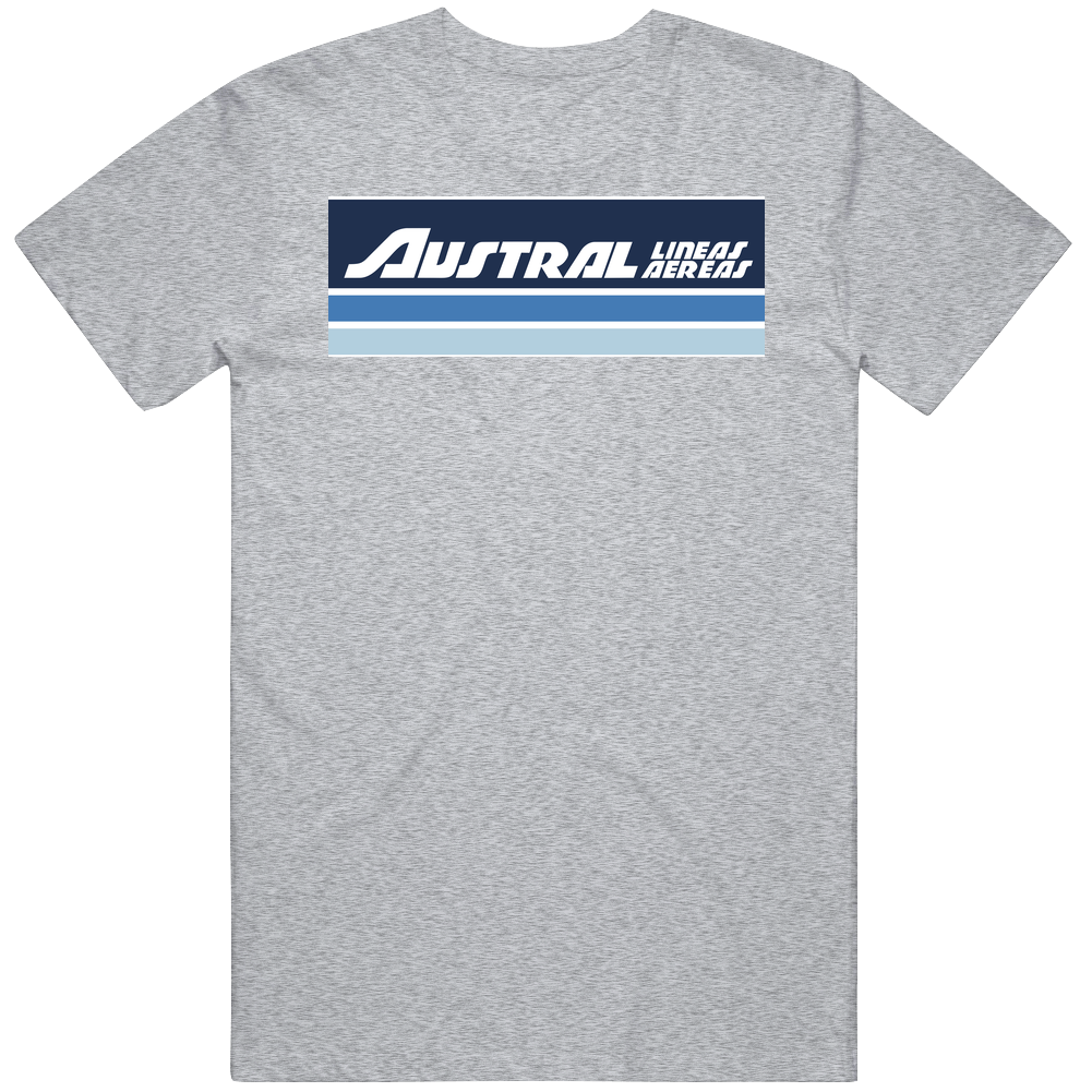 Austral Lineas Aereas Argentina Airlines Airline Logo Travel Pilot Wanderlust Mens Soft Cotton Tee T Shirt Austral Lineas Aereas Argentina Airlines Airline Logo Travel Pilot Wanderlust Mens Soft Cotton Tee T Shirt