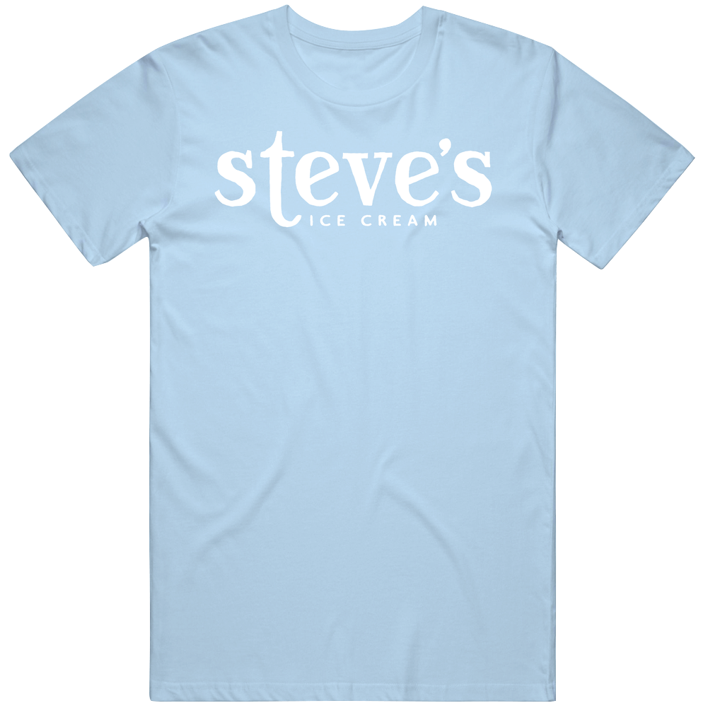 Steves Ice Cream Snack Food Logo Mens Soft Cotton Tee T Shirt