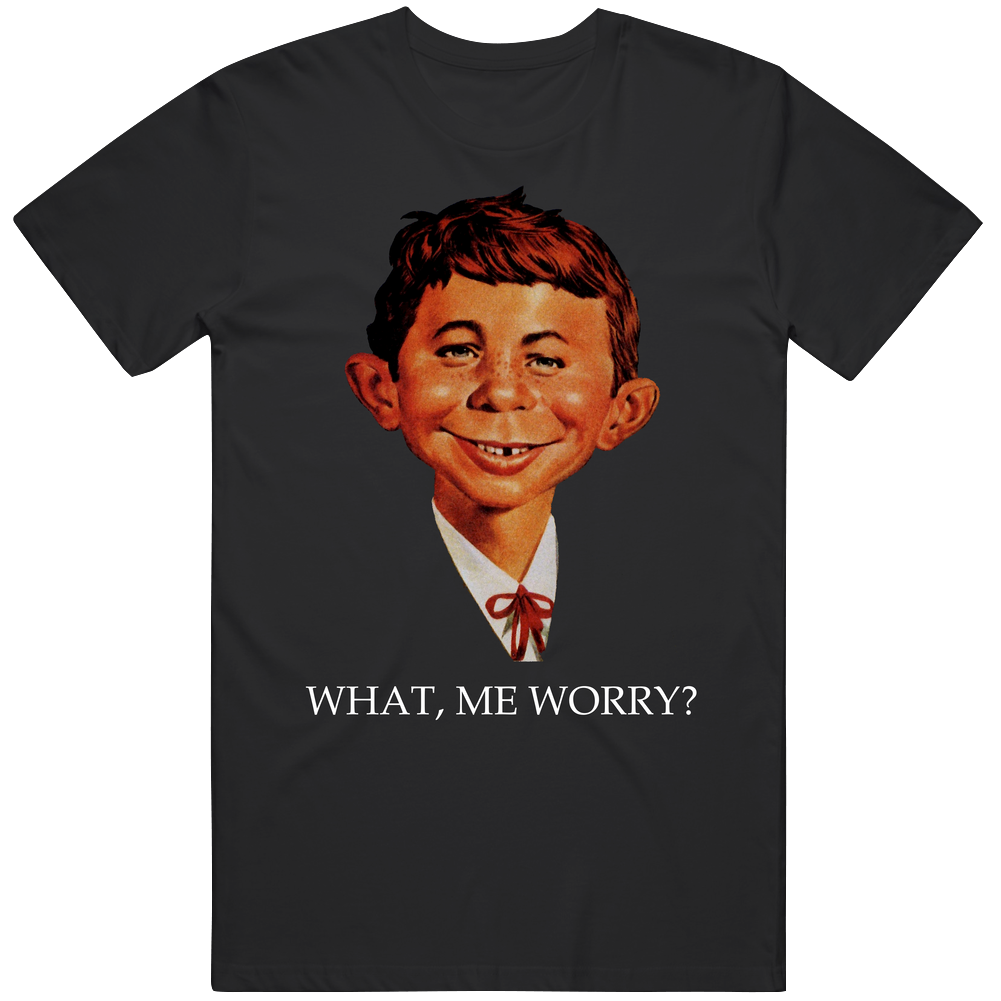 Alfred E Neuman Mad Magazine What Me Worry Portrait Comic Funny Mens Soft Cotton Tee T Shirt Alfred E Neuman Mad Magazine What Me Worry Portrait Comic Funny Mens Soft Cotton Tee T Shirt
