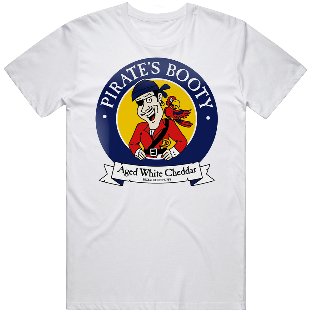 Pirate's Booty Cheese Puffs Healthy Snack Mens Soft Cotton Tee T Shirt Pirate's Booty Cheese Puffs Healthy Snack Mens Soft Cotton Tee T Shirt