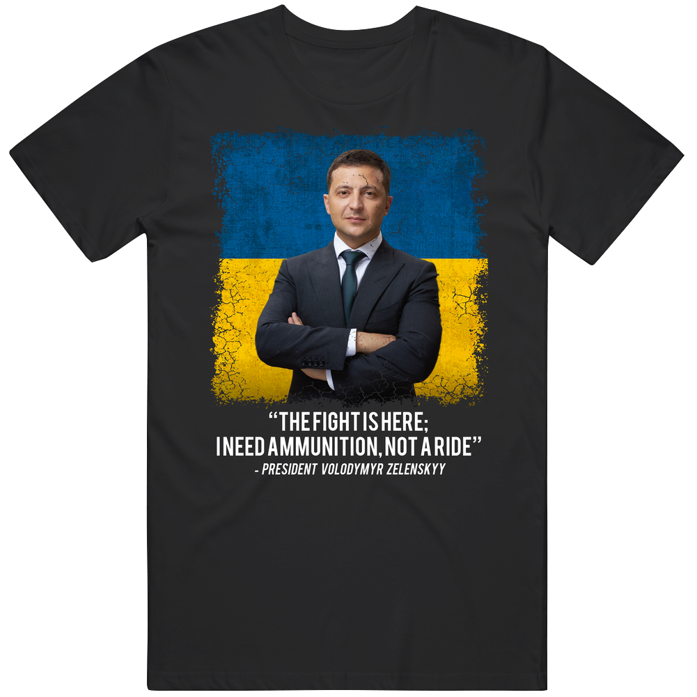 President Zelenskyy The Fight Is Here Ukraine Support Mens Soft Cotton Tee T Shirt President Zelenskyy The Fight Is Here Ukraine Support Mens Soft Cotton Tee T Shirt