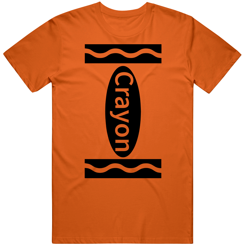 Orange Crayon Funny Halloween Costume Mens Soft Cotton Tee T Shirt Orange Crayon Funny Halloween Costume Mens Soft Cotton Tee T Shirt