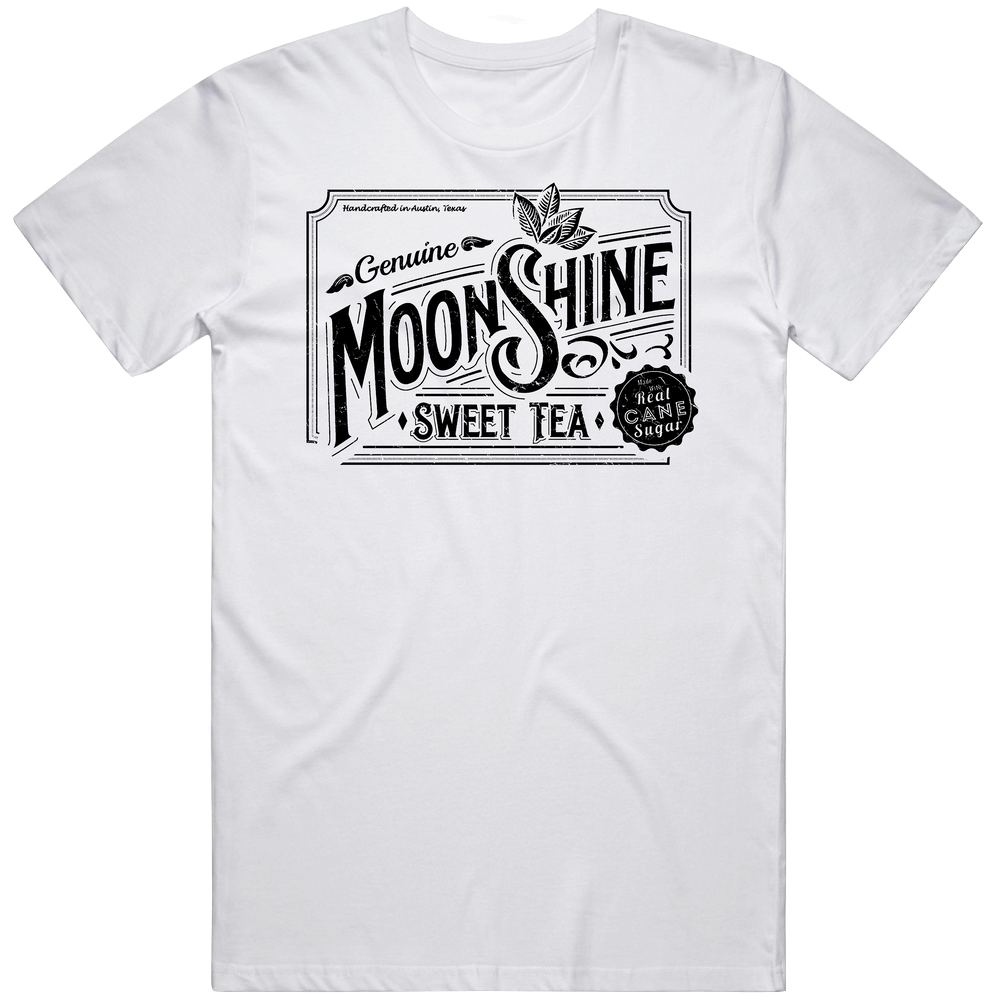 Genuine Moonshine Sweet Tea Label Drink Logo Mens Soft Cotton Tee T Shirt Genuine Moonshine Sweet Tea Label Drink Logo Mens Soft Cotton Tee T Shirt
