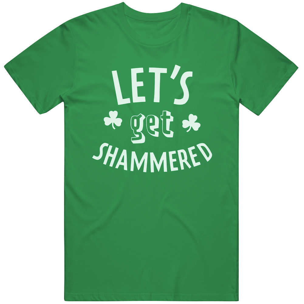 Let's Get Shammered Funny St Patrick's Mens Soft Cotton Tee T Shirt