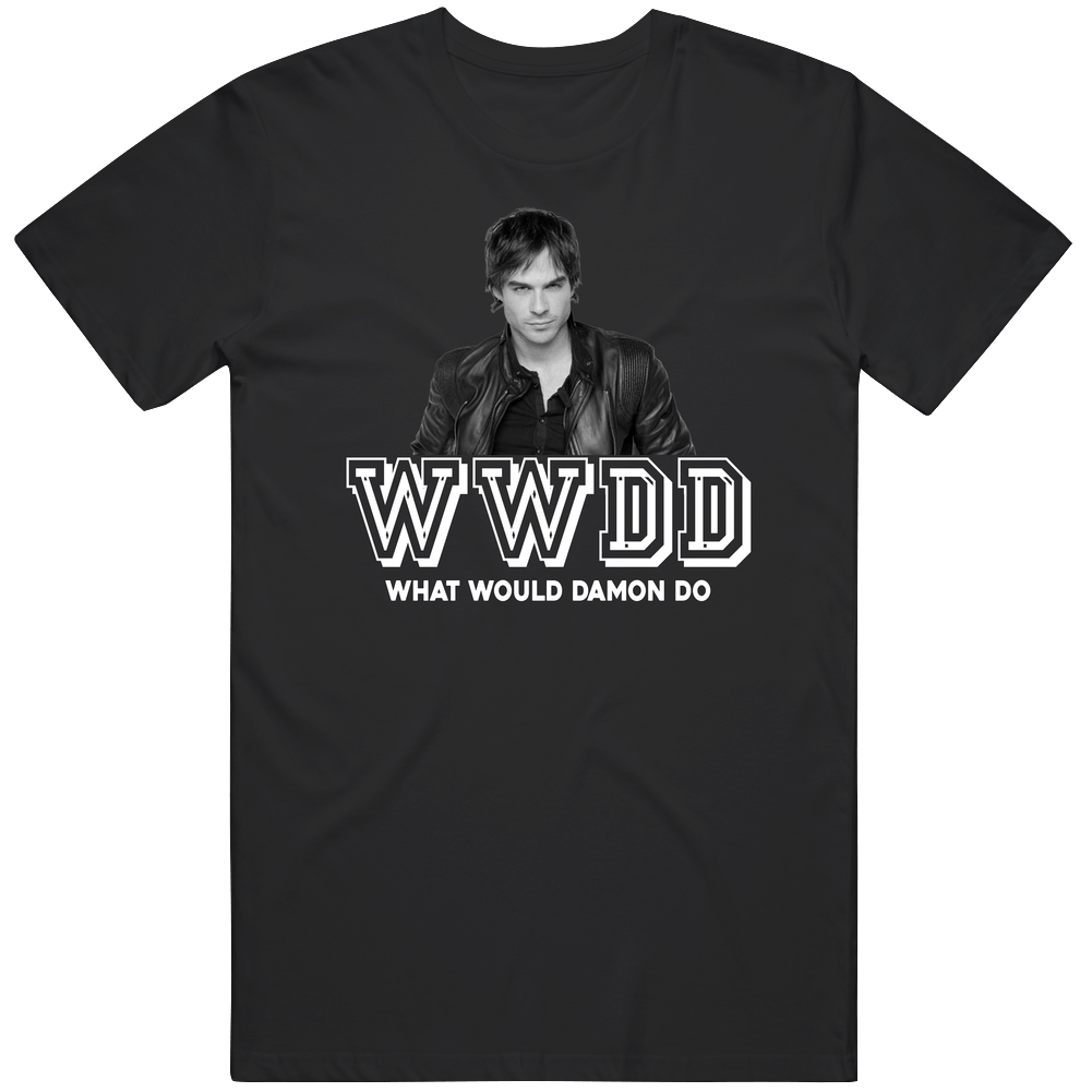 Damon Salvatore Wwdd What Would Damon Do The Vampire Diaries Favorite Character Tv Show Fan Mens Soft Cotton Tee T Shirt Damon Salvatore Wwdd What Would Damon Do The Vampire Diaries Favorite Character Tv Show Fan Mens Soft Cotton Tee T Shirt