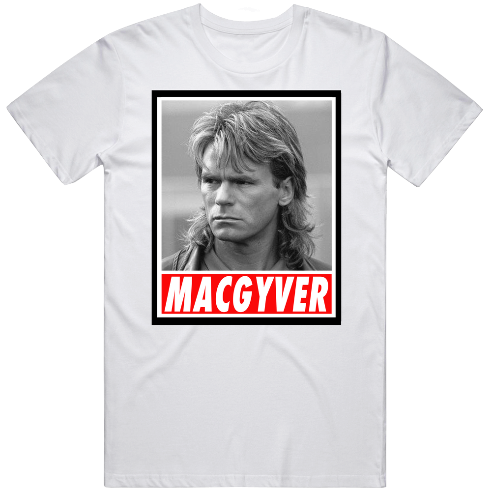 Macgyver Richard Dean Anderson 90s Retro Tv Show Fan Mens Soft Cotton Tee T Shirt Macgyver Richard Dean Anderson 90s Retro Tv Show Fan Mens Soft Cotton Tee T Shirt