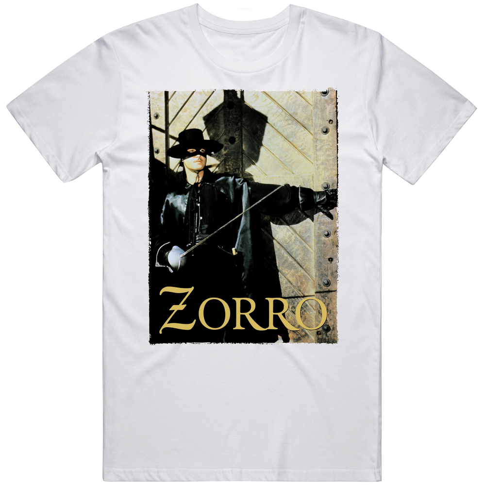 Zorro Poster 90s Western Tv Show Mens Soft Cotton Tee T Shirt
