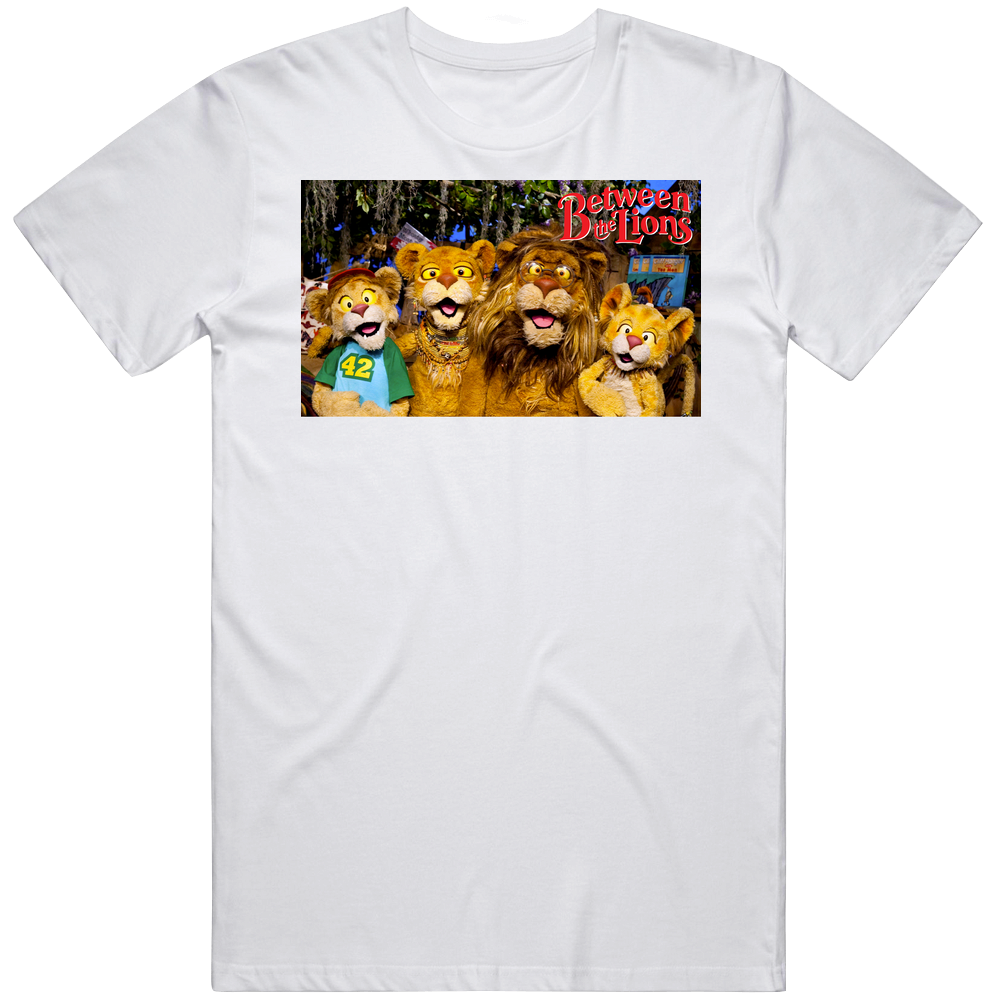 Between The Lions 90s Family Kids Reading Tv Show Mens Soft Cotton Tee T Shirt