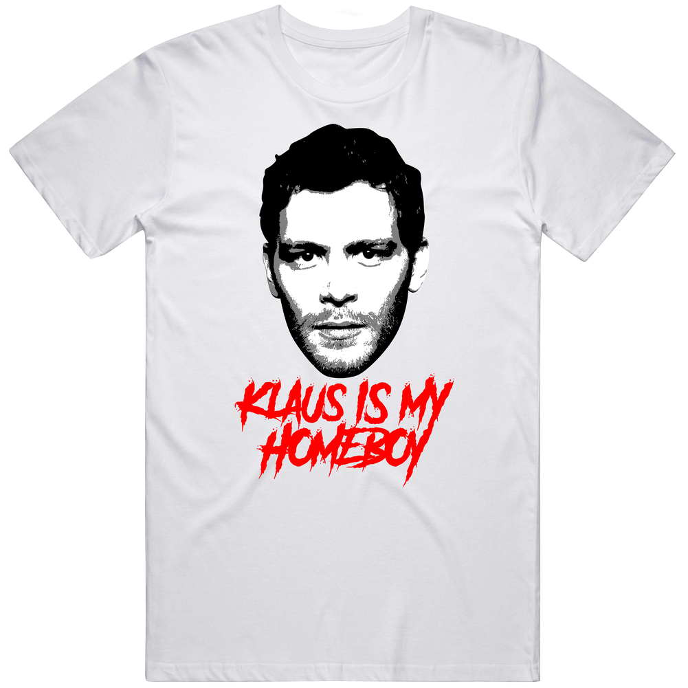 Klaus Is My Homeboy Vampire Diaries Villain Mens Soft Cotton Tee T Shirt