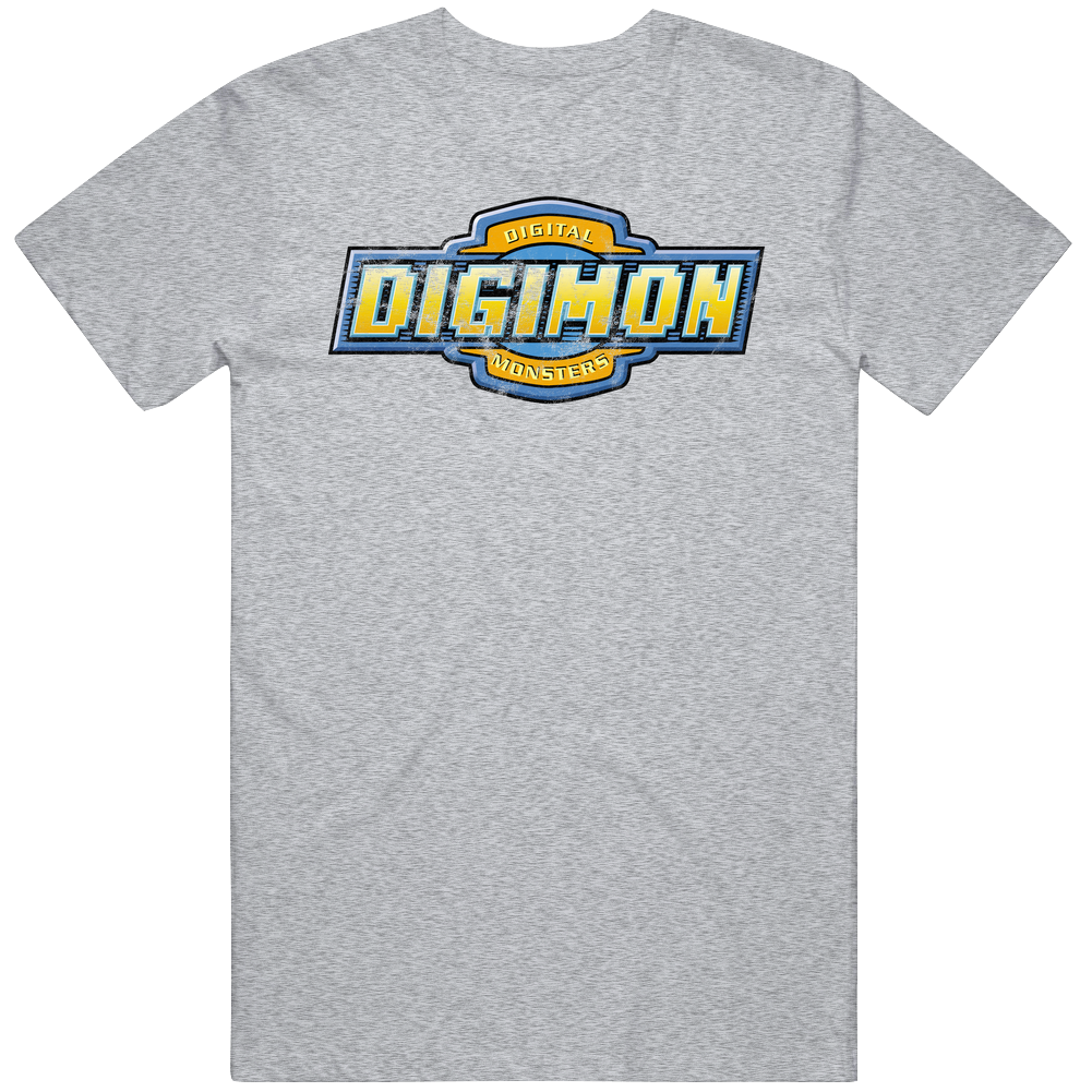 Digimon Digital Monsters Tv Show Cartoon Worn Look Mens Soft Cotton Tee T Shirt