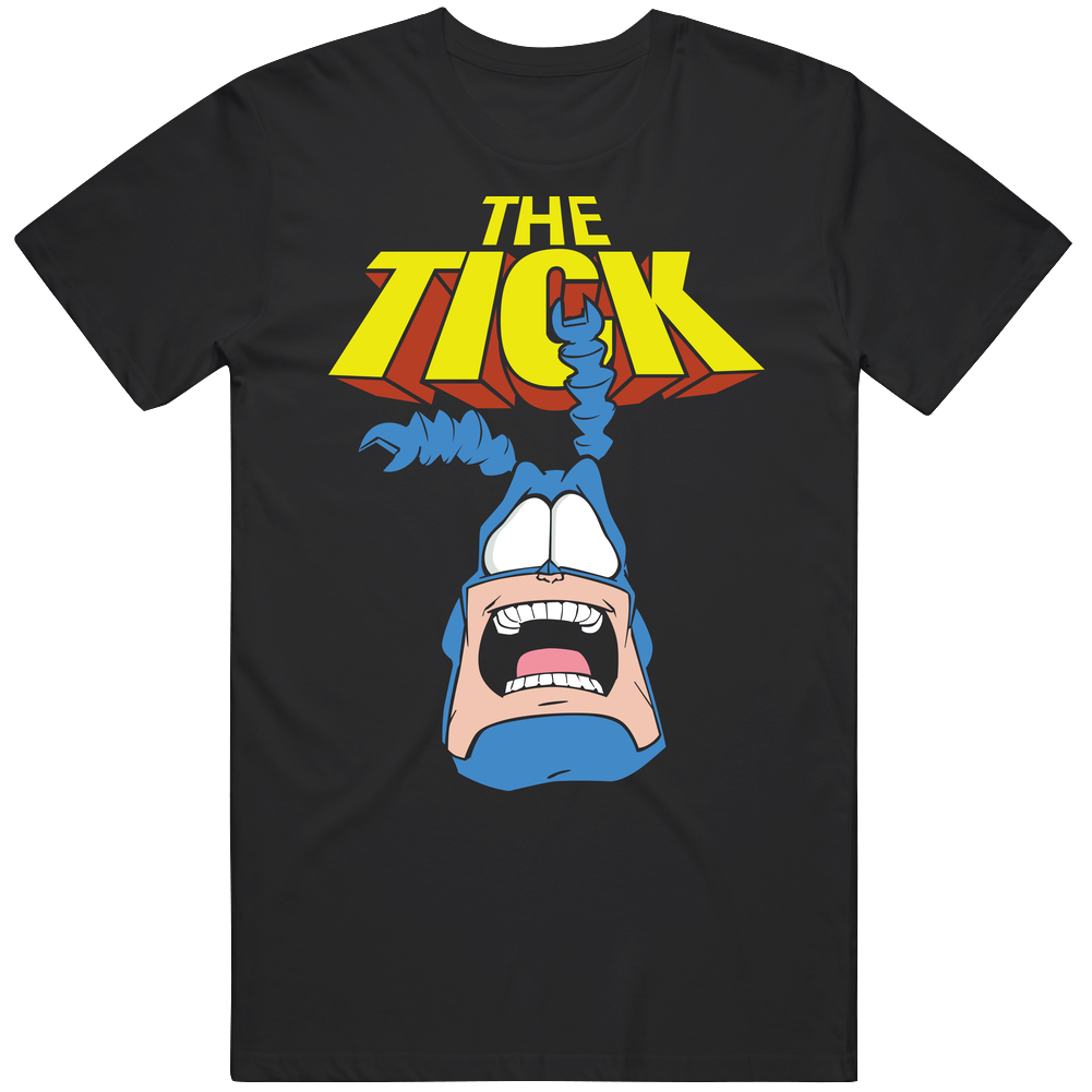 The Tick Big Head 90s Superhero Kids Tv Show Cartoon Mens Soft Cotton Tee T Shirt