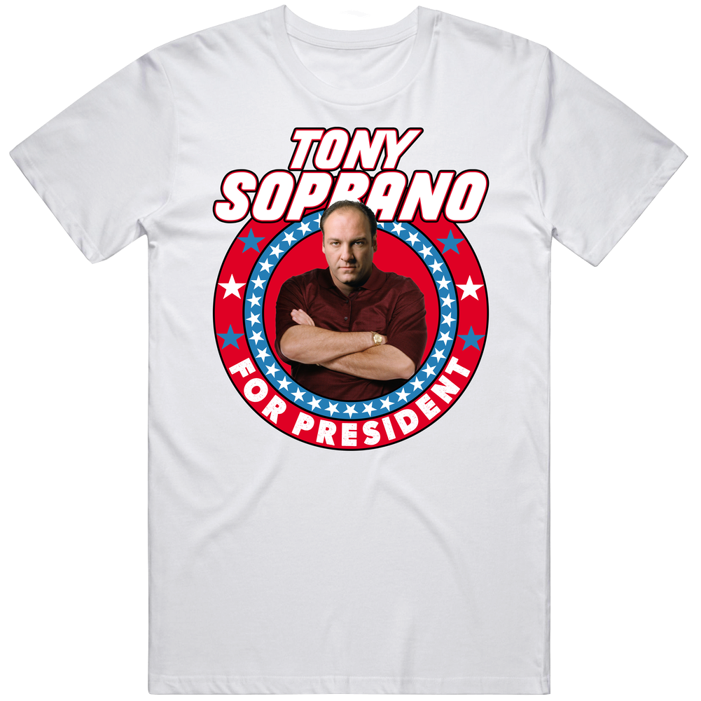 Tony Soprano For President Tv Show Villain Fan Mens Soft Cotton Tee T Shirt