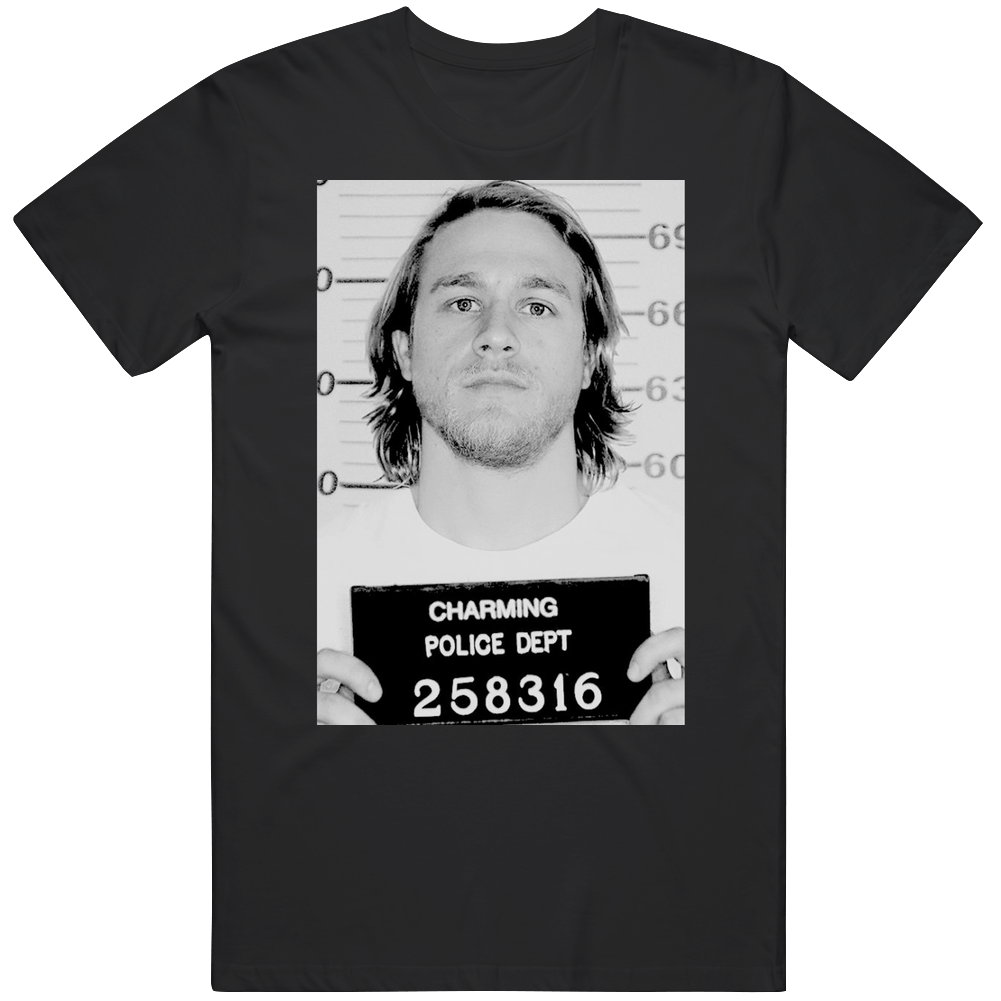 Jax Teller Mugshot Sons Of Anarchy Fan Mens Soft Cotton Tee T Shirt