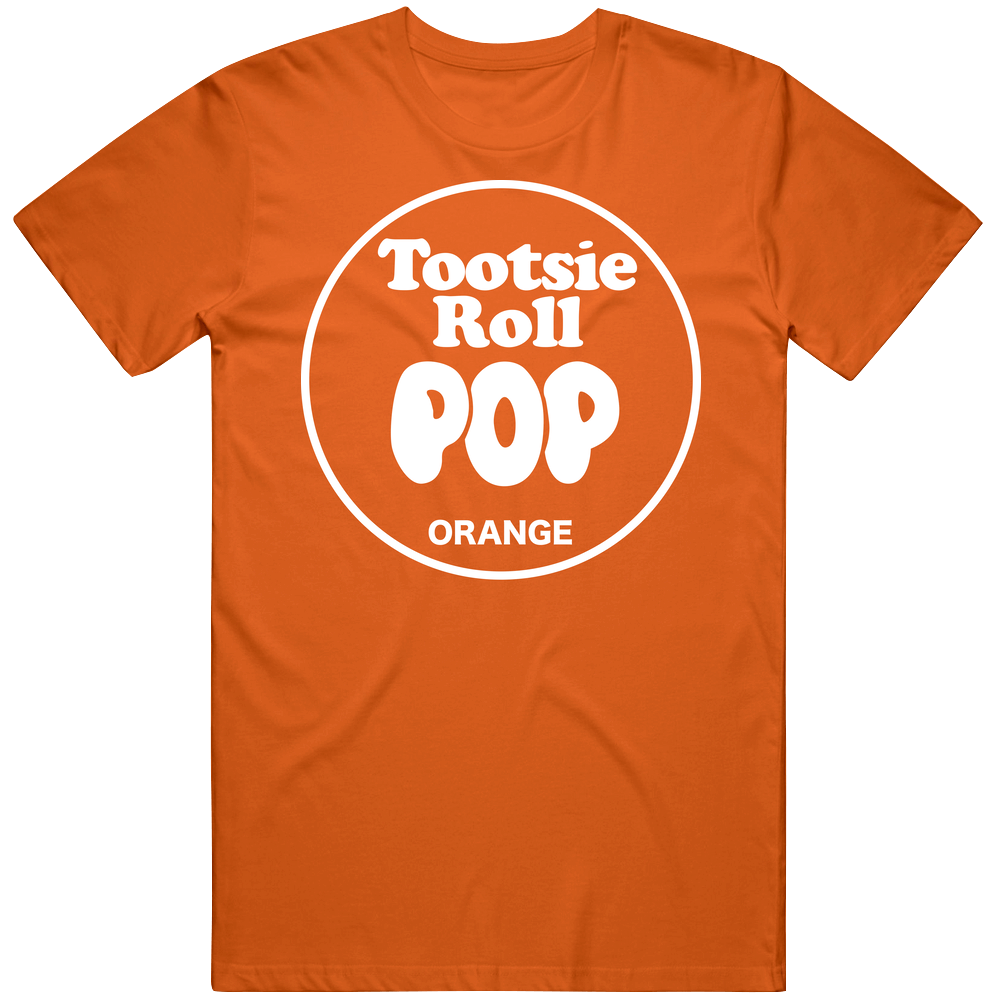Orange Tootsie Roll Pop Funny Halloween Mens Soft Cotton Tee T Shirt