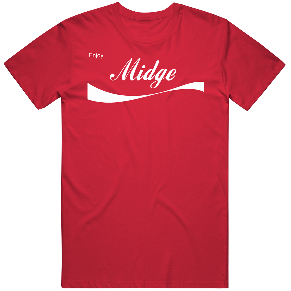 Midge Enjoy Cola Parody Custom Name Mens Soft Cotton Tee T Shirt