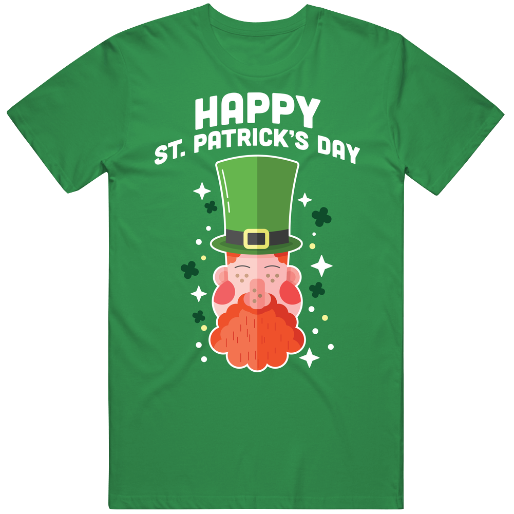 Happy St. Patrick's Day Leprechaun Mens Cotton Classic T Shirt