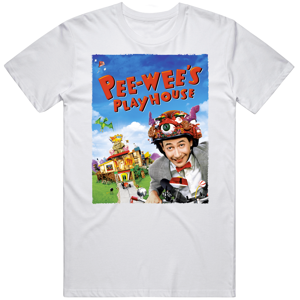 Pee Wee's Playhouse Poster 80s Kids Tv Show Mens Cotton Classic T Shirt
