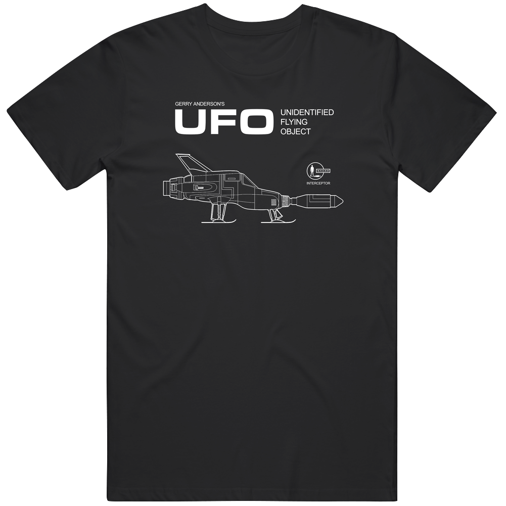 Ufo Shado Tv Series Interceptor Blueprint Mens Cotton Classic T Shirt
