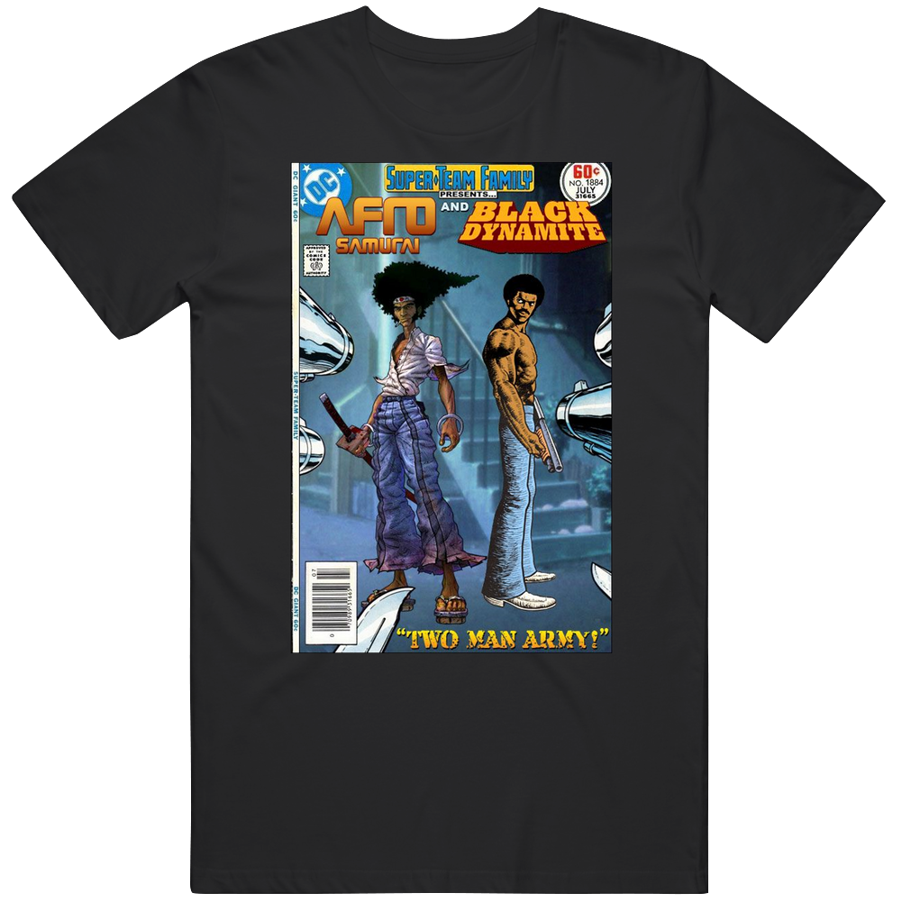 Afro Samurai And Black Dynamite Comic Book Brand New Classic Black Mens Cotton Classic T Shirt