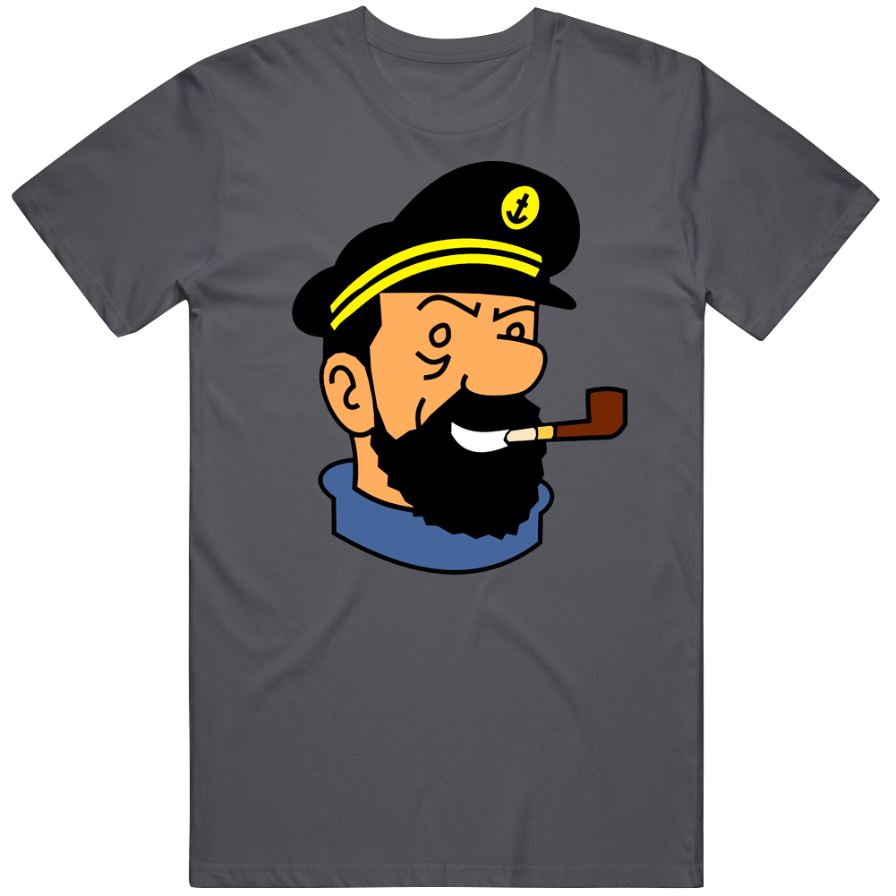 Captain Haddock Tintin Cartoon Comic Mens Cotton Classic T Shirt Captain Haddock Tintin Cartoon Comic Mens Cotton Classic T Shirt