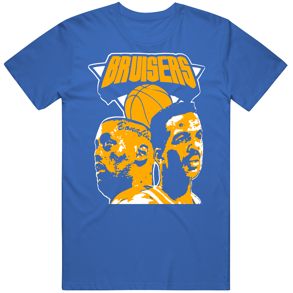 New York Bruisers Charles Oakley Anthony Mason Mens Cotton Classic T Shirt