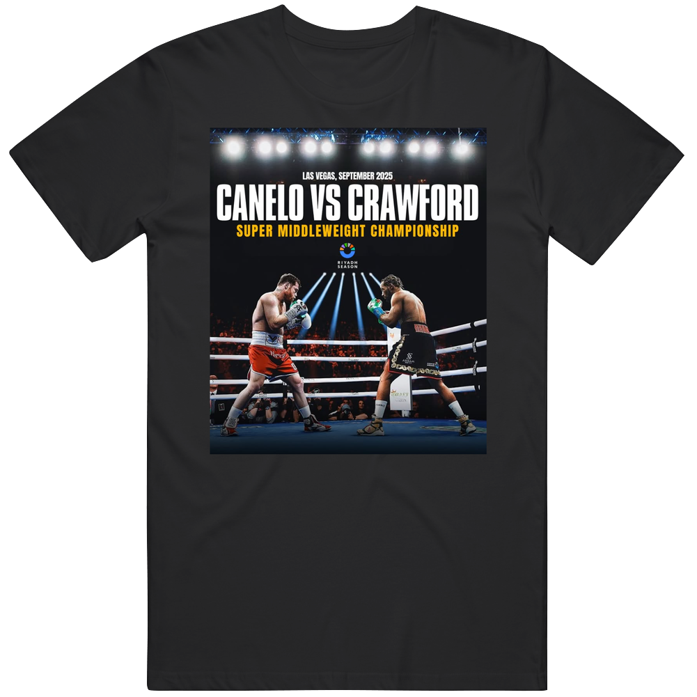 Canelo Alvarez Vs Terence Crawford Boxing Match Fan Mens Cotton Classic T Shirt