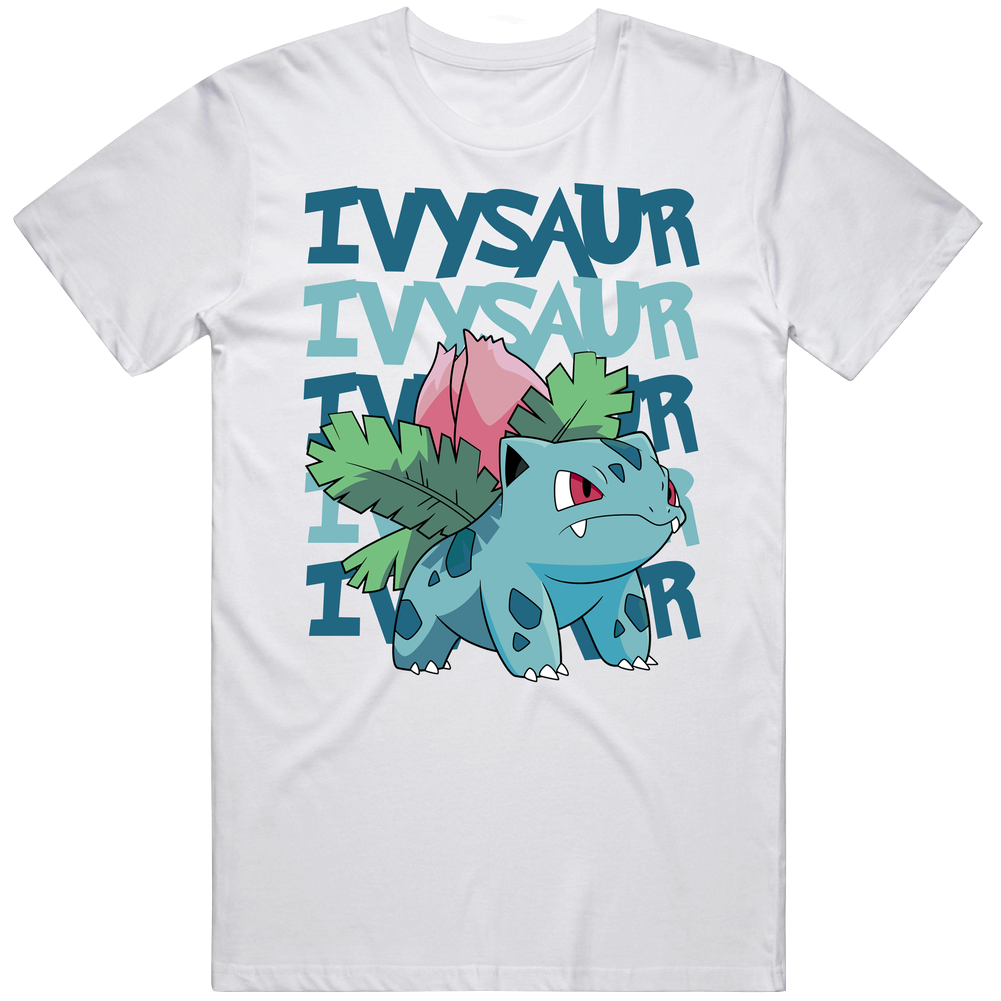 Ivysaur Pokemon Love Heart Video Game Cartoon Fan Mens Cotton T Shirt
