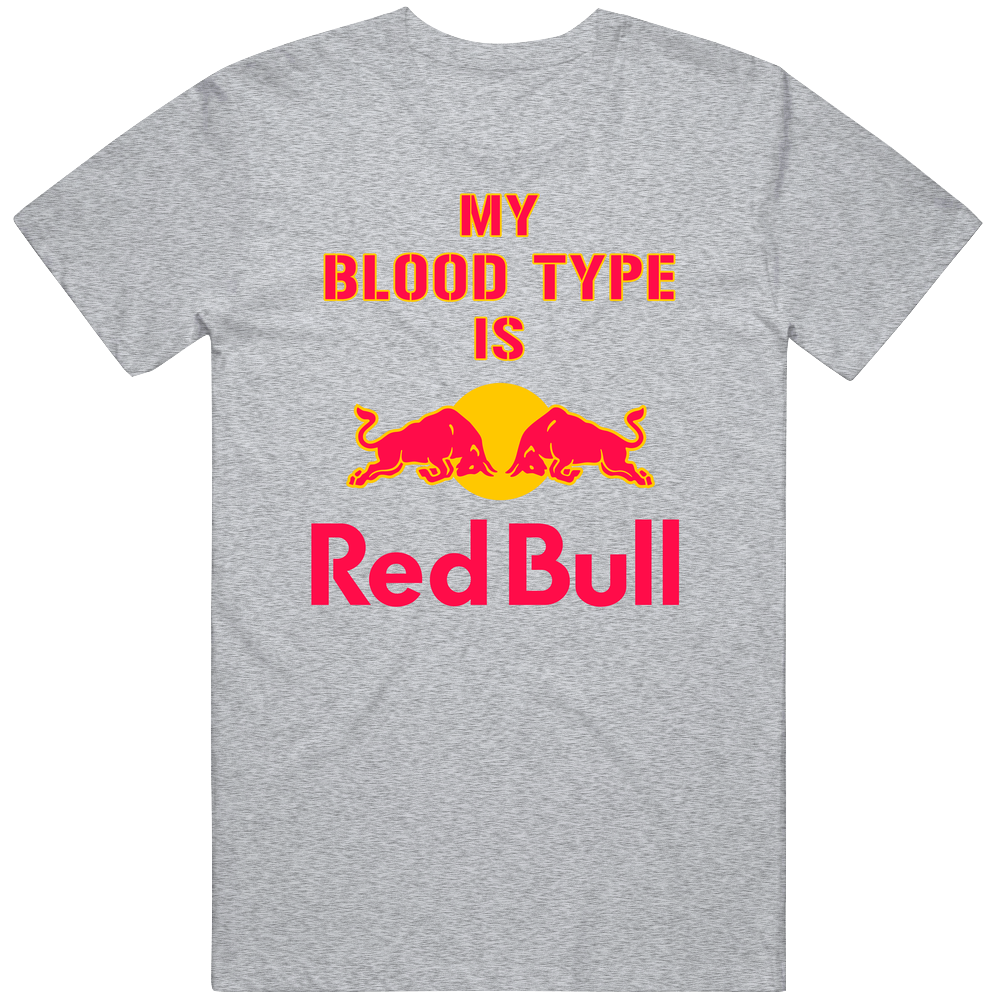 My Blood Type Is Redbull Energy Drink Mens Cotton T Shirt