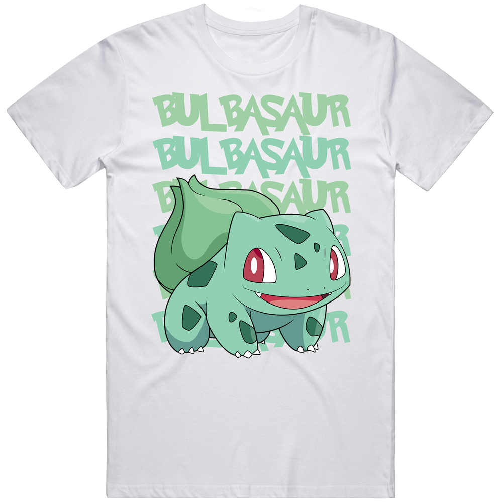 Bulbasaur Pokemon Love Heart Video Game Cartoon Fan Mens Cotton T Shirt Bulbasaur Pokemon Love Heart Video Game Cartoon Fan Mens Cotton T Shirt