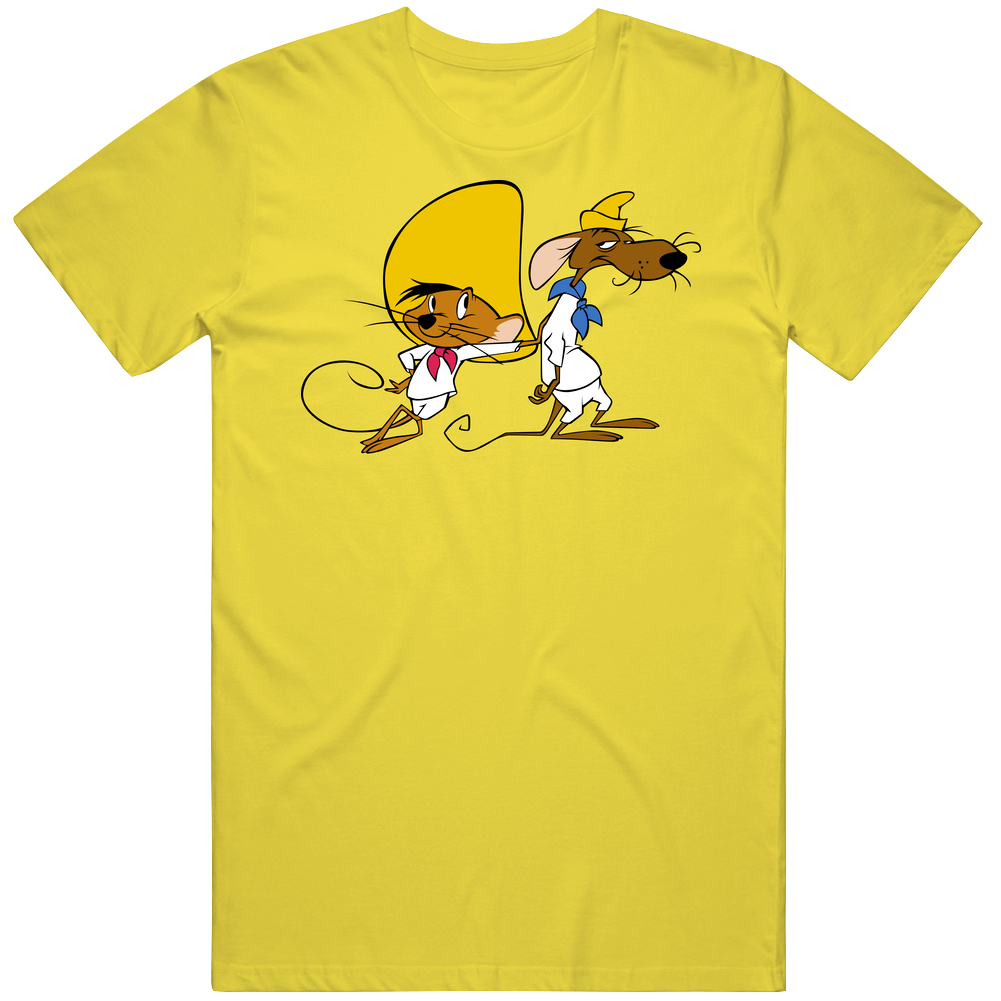 Speedy Gonzalez And Slow Poke Rodriguez Cartoon Mens Cotton T Shirt