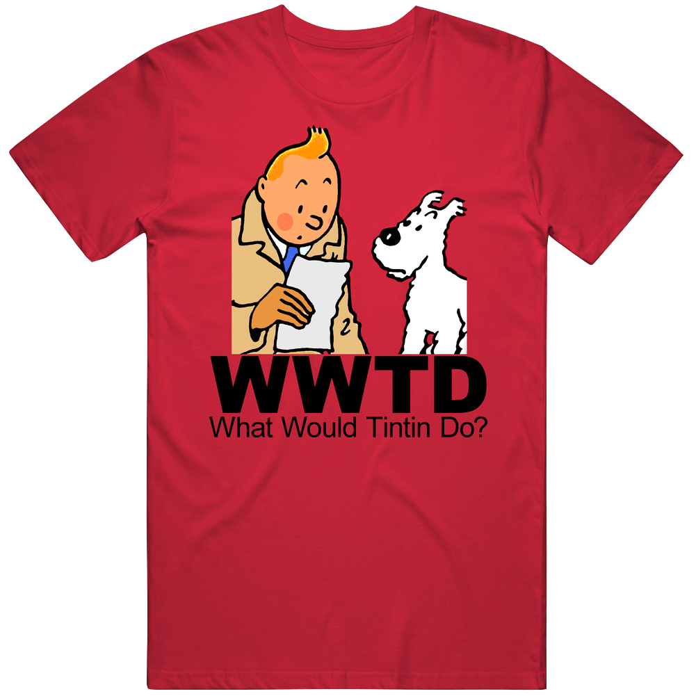 The Adventures Of Tintin Tin Tin Cartoon Mens Cotton Classic T Shirt