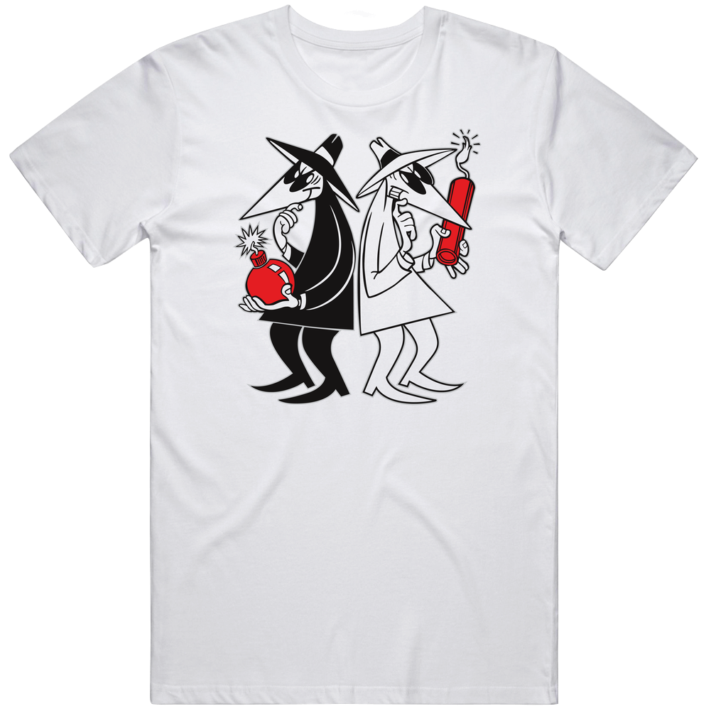 Spy Vs. Spy, Mad Magazine, Cracked, Cartoon, Funny, Espionage Mens Cotton Classic T Shirt
