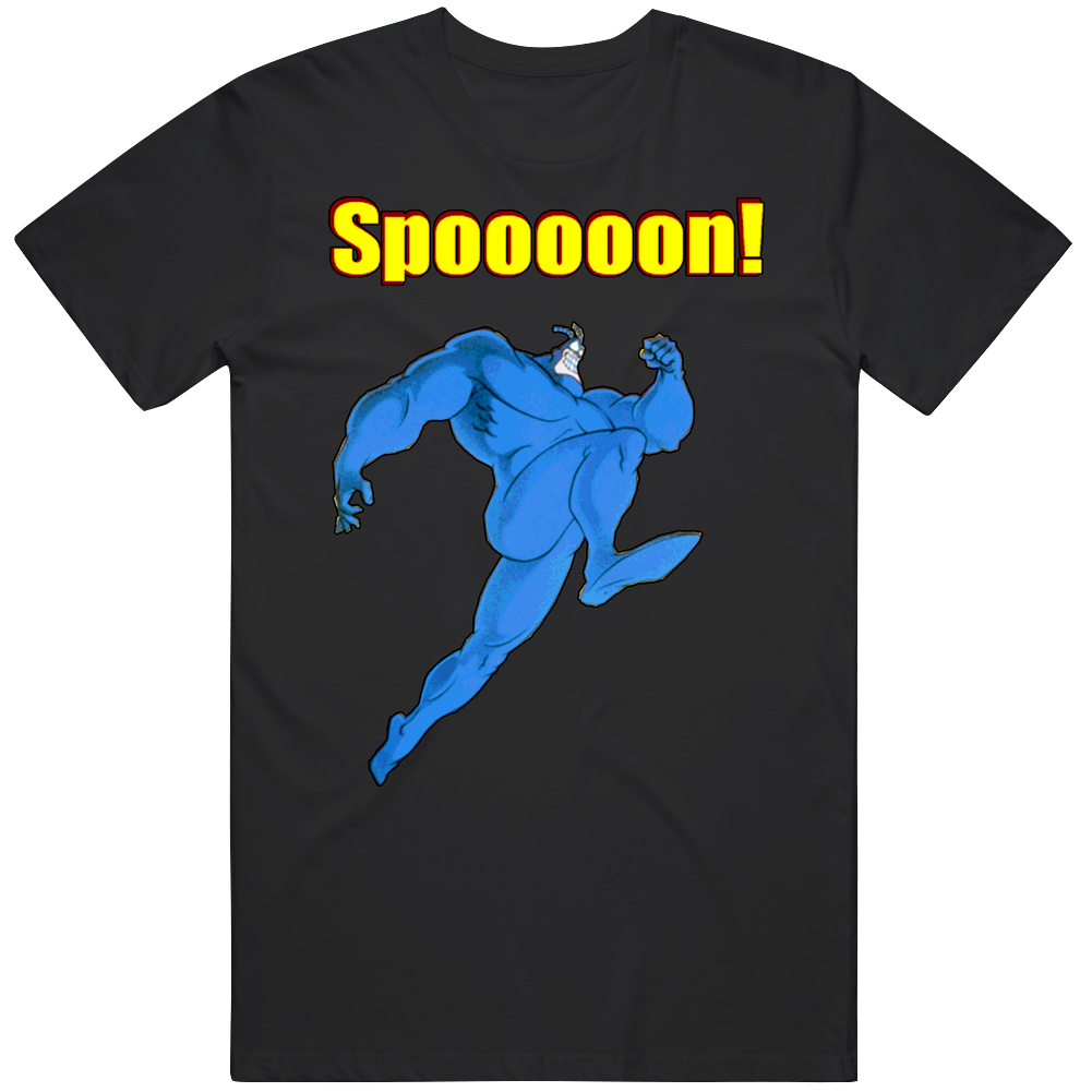 The Tick Spoon Cartoon Comic Mens Cotton Classic T Shirt The Tick Spoon Cartoon Comic Mens Cotton Classic T Shirt