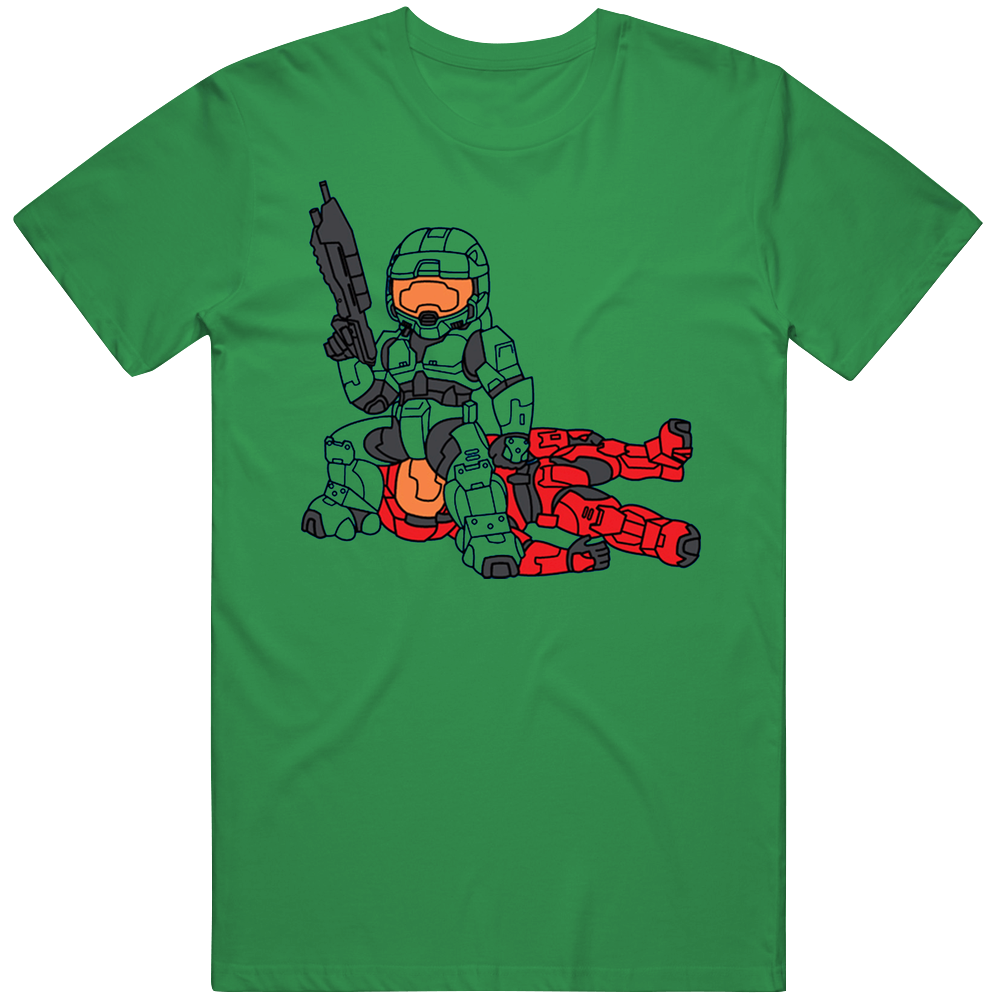 Tea Bag Halo Video Game Mens Cotton Classic T Shirt