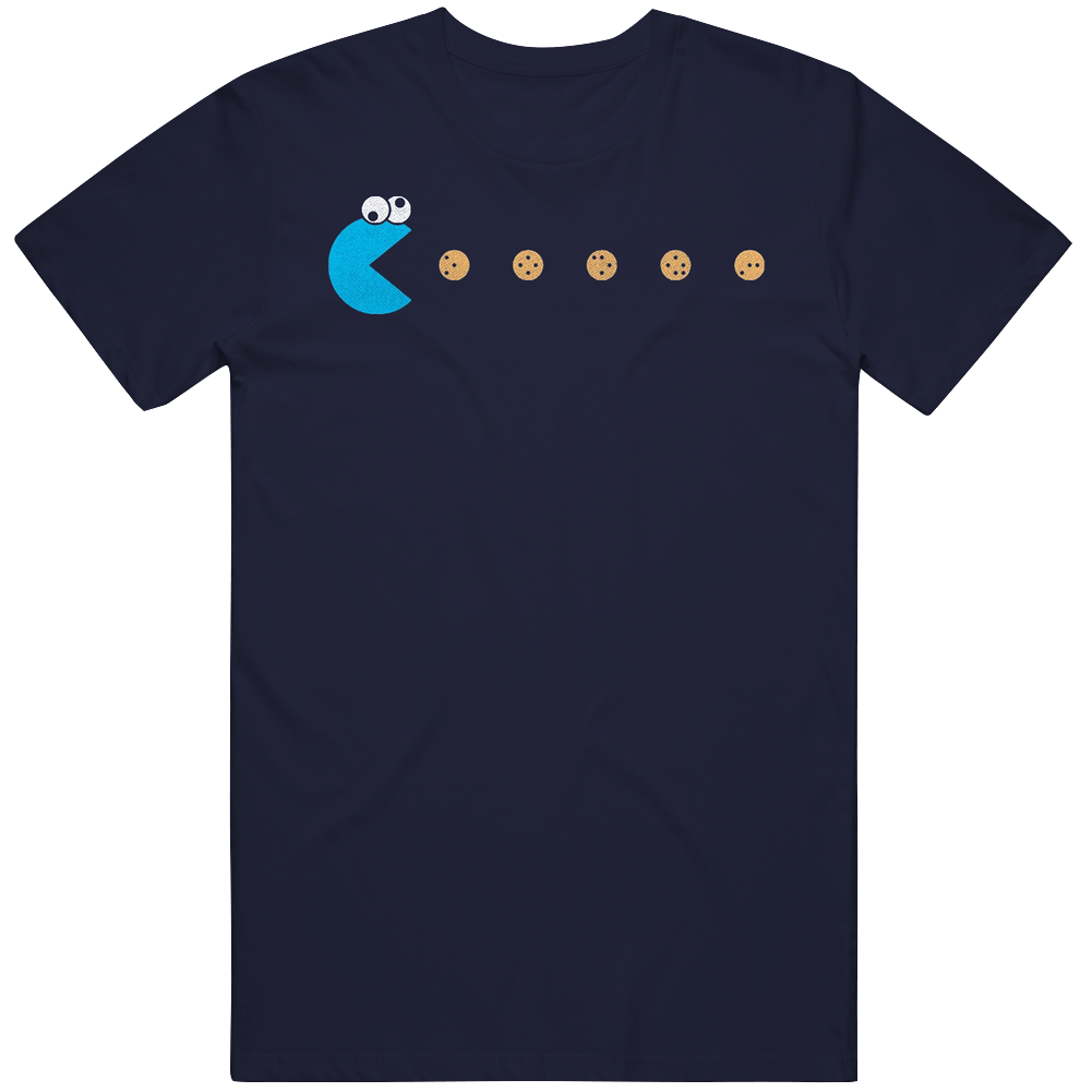 Cookie Monster Pac Man Parody Video Game Mens Cotton Classic T Shirt Cookie Monster Pac Man Parody Video Game Mens Cotton Classic T Shirt