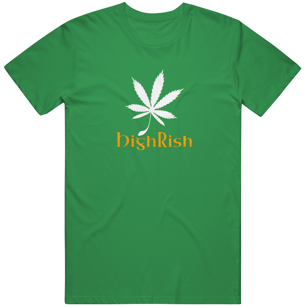 Highrish Irish Marajuana St Patrick's Day Funny Mens Vintage T Shirt