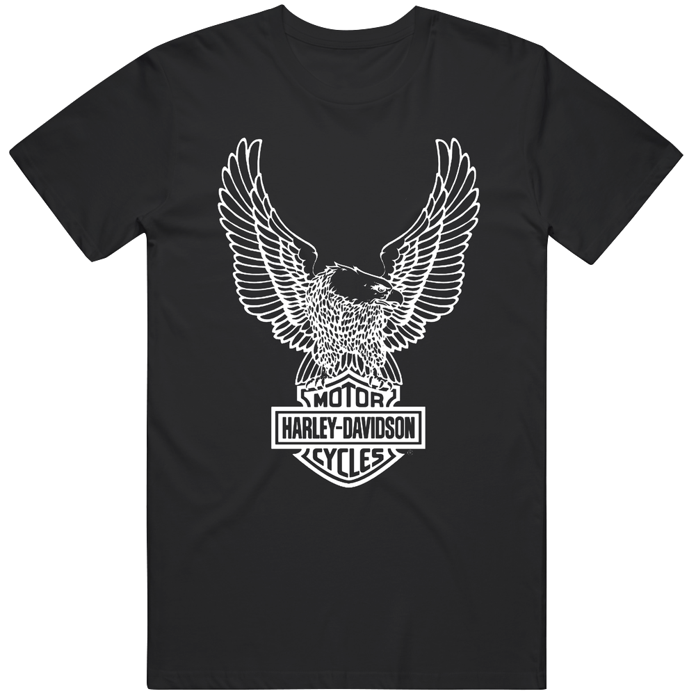 New Harley5-davidson6 Men's T-shirt Eagle Graphic Black Mens Vintage T Shirt
